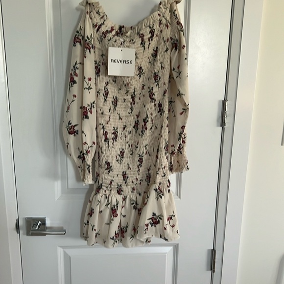 Reverse brown dress ruffled sleeveless - Picture 3 of 3